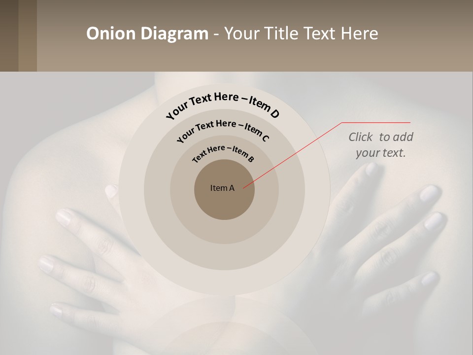 A Woman With Her Hands On Her Chest PowerPoint Template