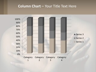 A Woman With Her Hands On Her Chest PowerPoint Template
