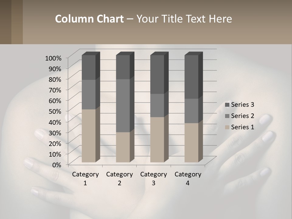A Woman With Her Hands On Her Chest PowerPoint Template