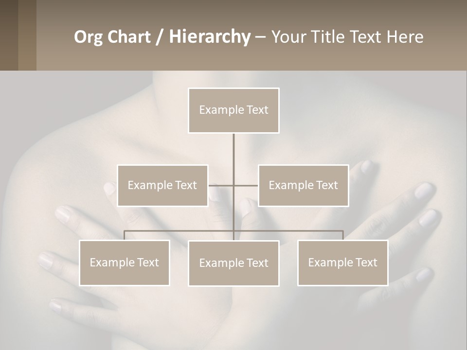 A Woman With Her Hands On Her Chest PowerPoint Template