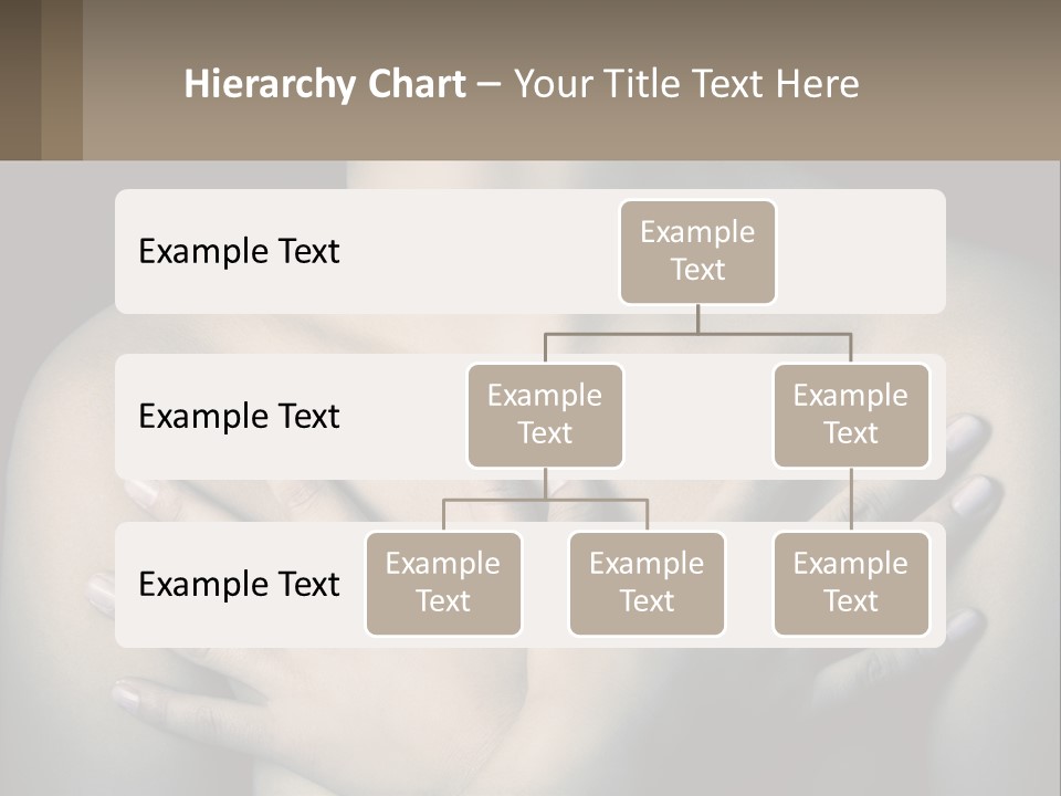 A Woman With Her Hands On Her Chest PowerPoint Template
