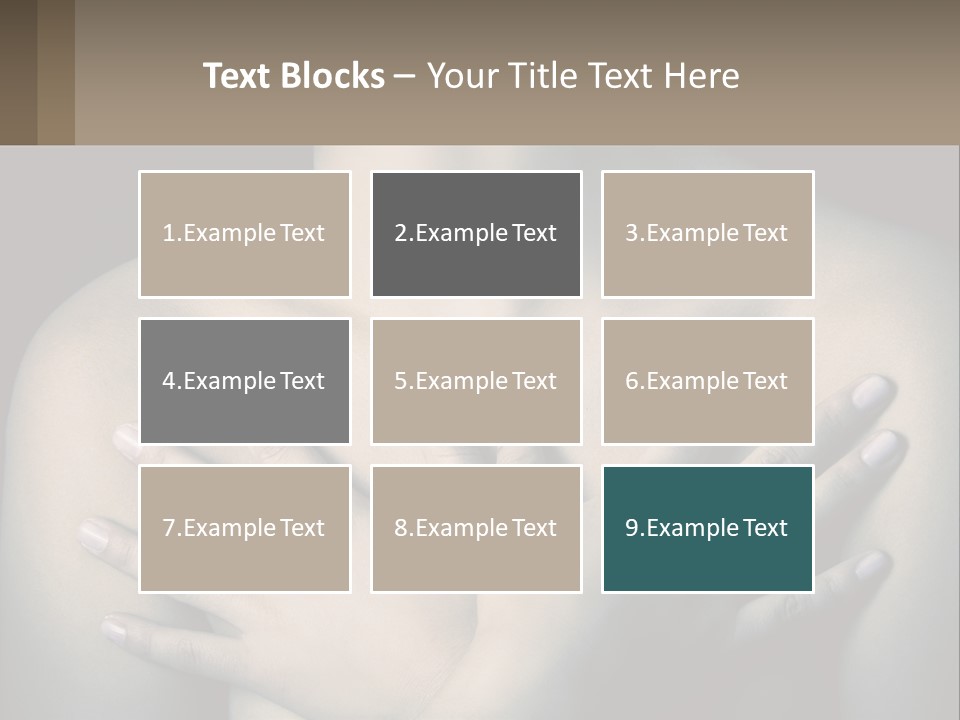 A Woman With Her Hands On Her Chest PowerPoint Template