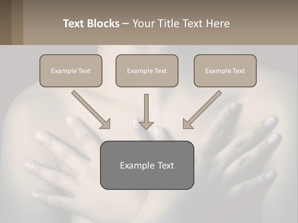 A Woman With Her Hands On Her Chest PowerPoint Template