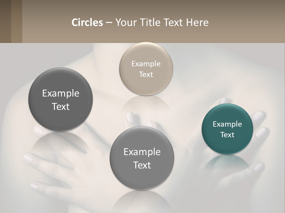 A Woman With Her Hands On Her Chest PowerPoint Template