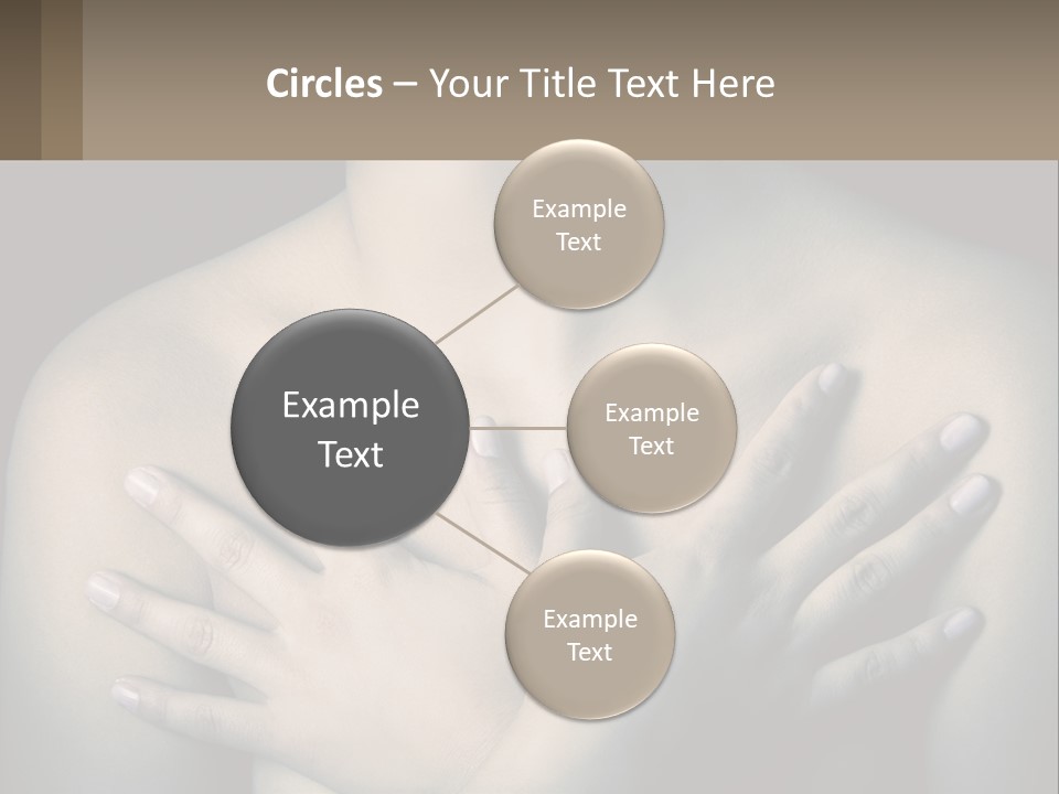 A Woman With Her Hands On Her Chest PowerPoint Template