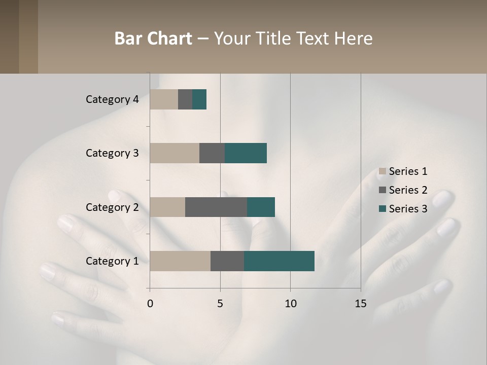 A Woman With Her Hands On Her Chest PowerPoint Template