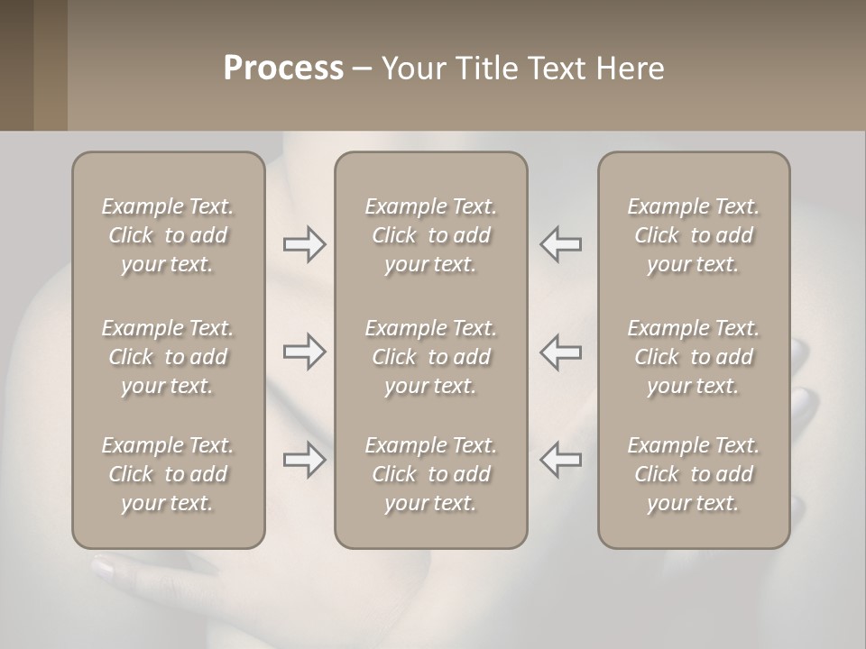A Woman With Her Hands On Her Chest PowerPoint Template