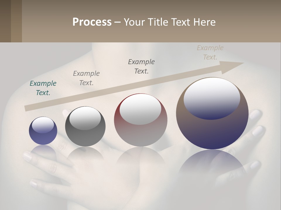 A Woman With Her Hands On Her Chest PowerPoint Template