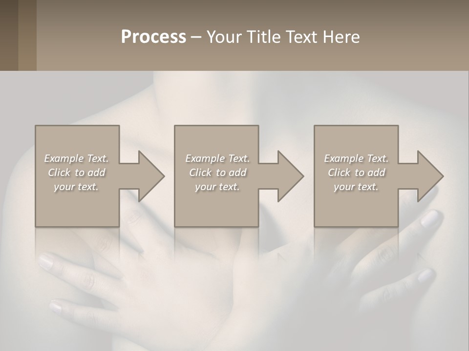 A Woman With Her Hands On Her Chest PowerPoint Template