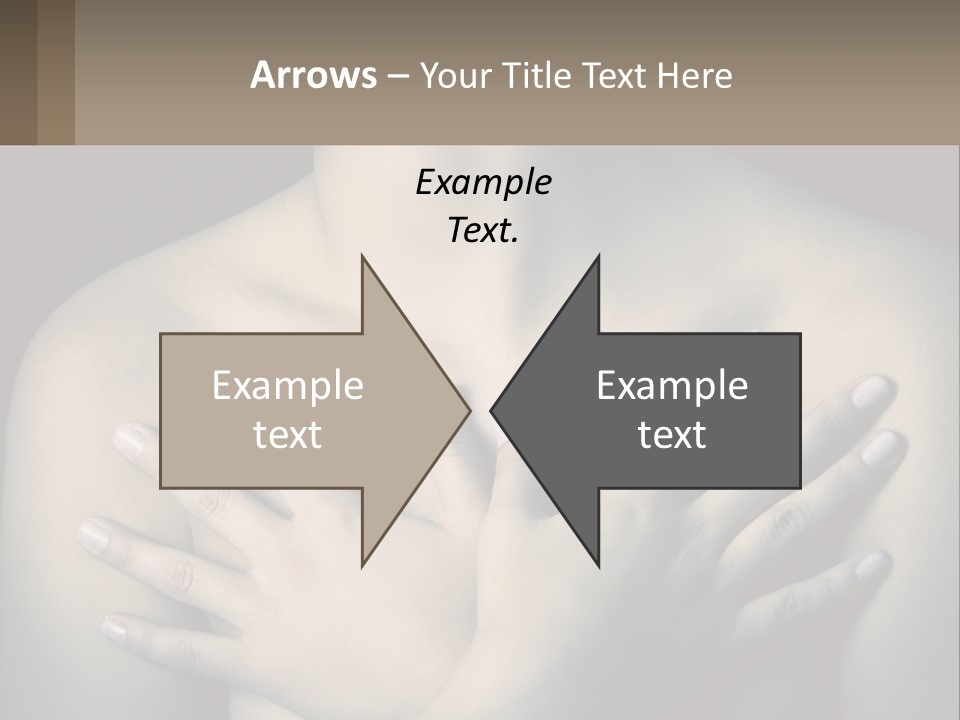 A Woman With Her Hands On Her Chest PowerPoint Template