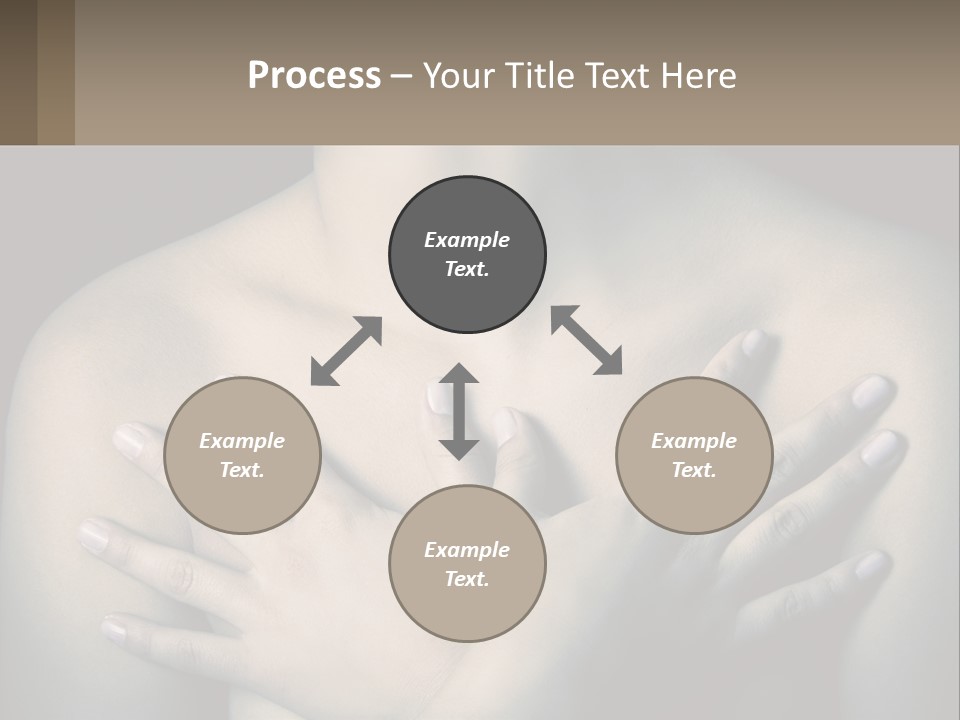 A Woman With Her Hands On Her Chest PowerPoint Template