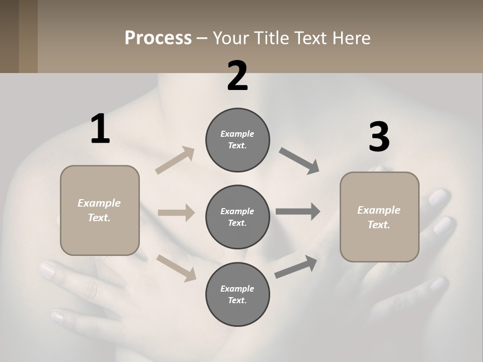 A Woman With Her Hands On Her Chest PowerPoint Template