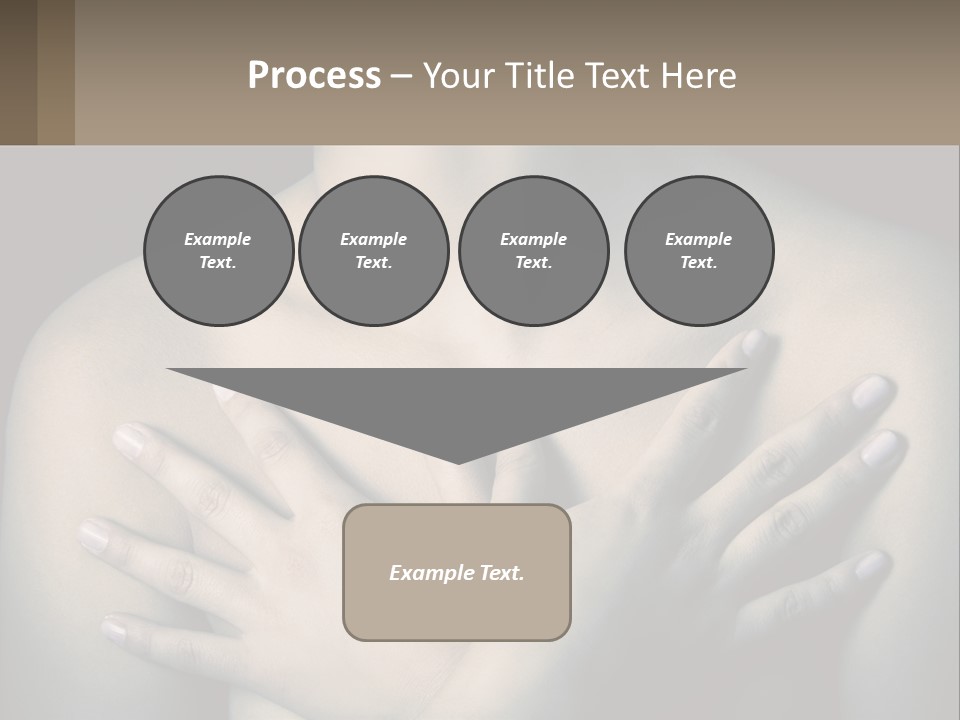 A Woman With Her Hands On Her Chest PowerPoint Template