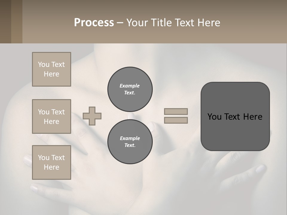 A Woman With Her Hands On Her Chest PowerPoint Template