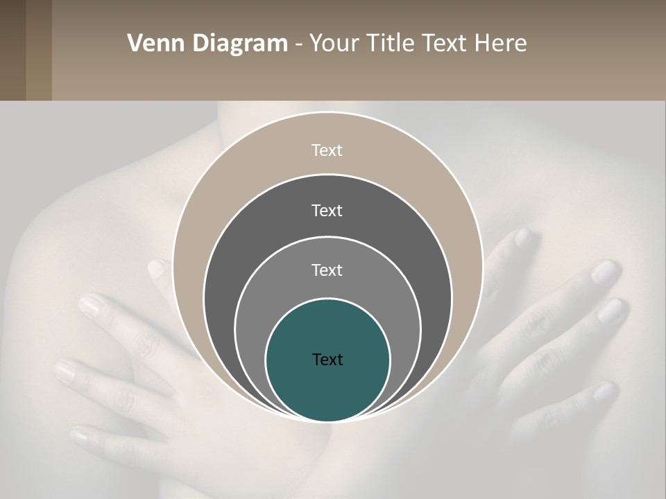 A Woman With Her Hands On Her Chest PowerPoint Template