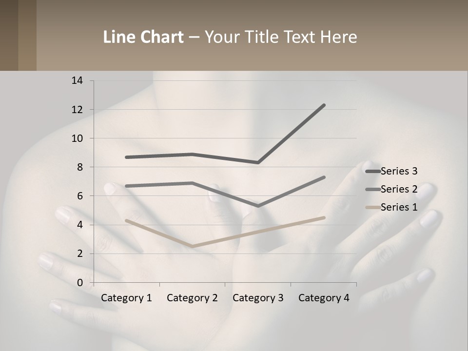 A Woman With Her Hands On Her Chest PowerPoint Template