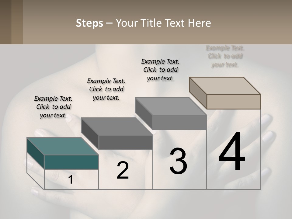 A Woman With Her Hands On Her Chest PowerPoint Template