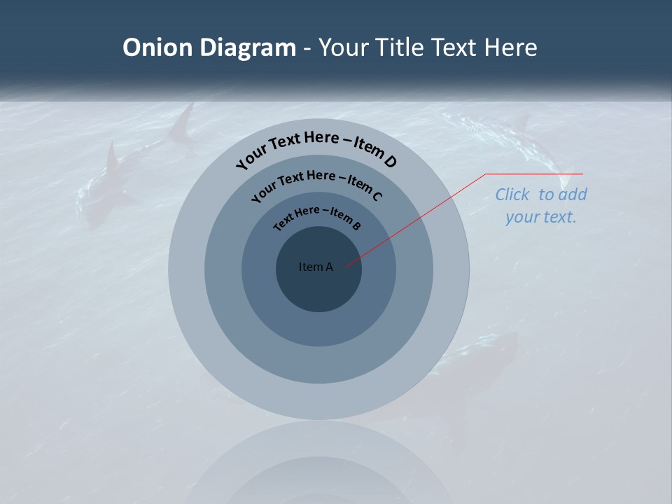 A Man In A Kayak Surrounded By Sharks PowerPoint Template