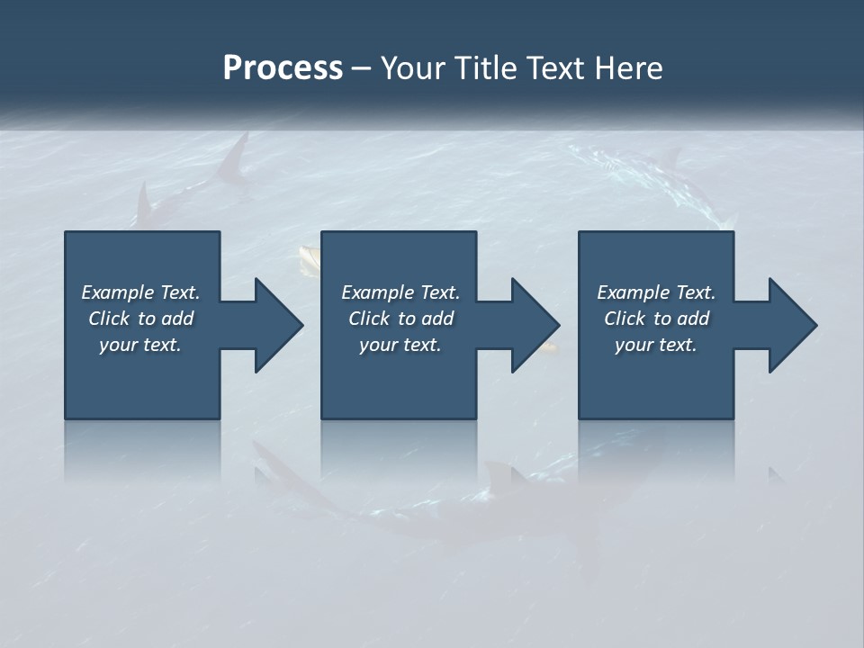 A Man In A Kayak Surrounded By Sharks PowerPoint Template