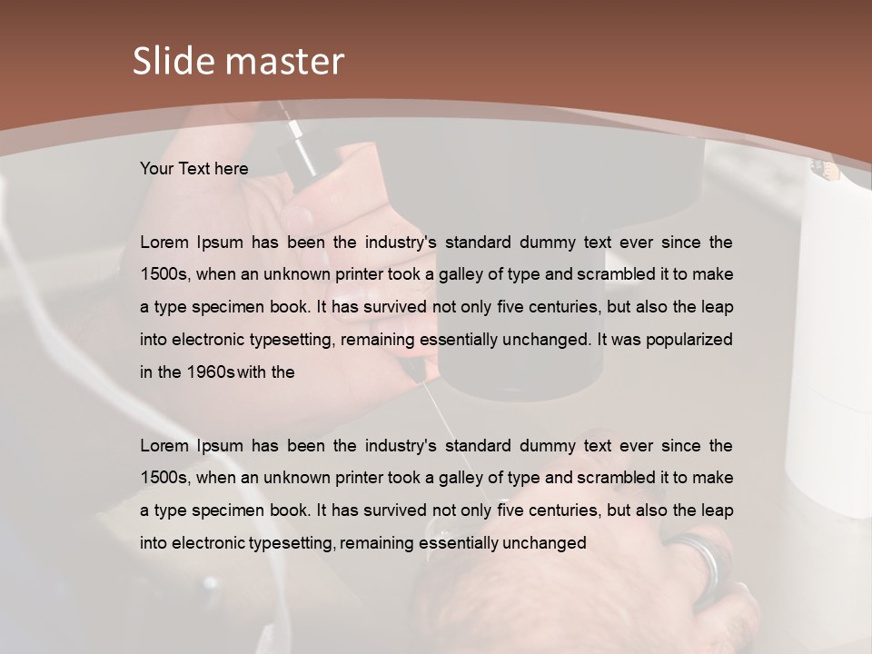A Man Is Using A Microscope To Examine Something PowerPoint Template