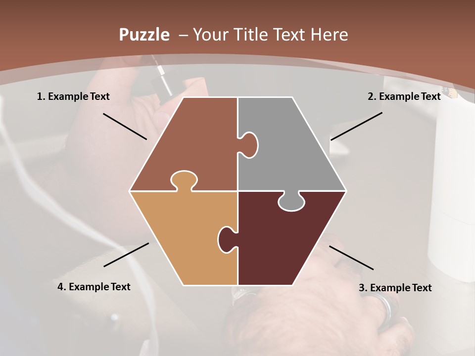 A Man Is Using A Microscope To Examine Something PowerPoint Template