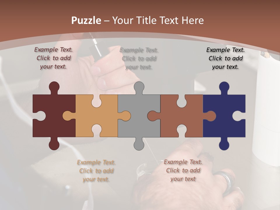 A Man Is Using A Microscope To Examine Something PowerPoint Template