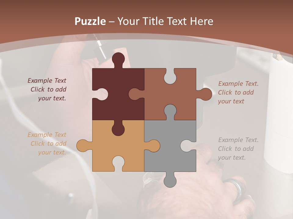 A Man Is Using A Microscope To Examine Something PowerPoint Template