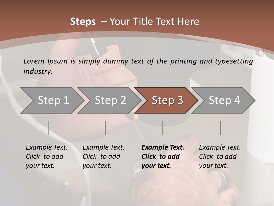 A Man Is Using A Microscope To Examine Something PowerPoint Template