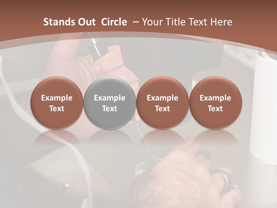 A Man Is Using A Microscope To Examine Something PowerPoint Template