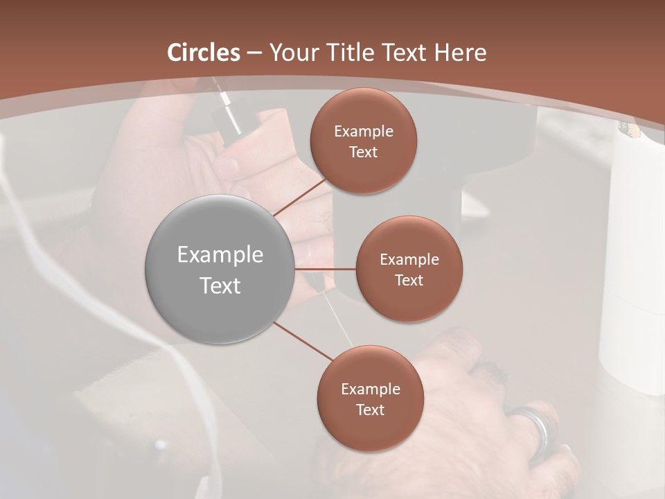 A Man Is Using A Microscope To Examine Something PowerPoint Template