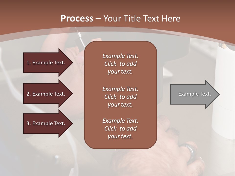 A Man Is Using A Microscope To Examine Something PowerPoint Template