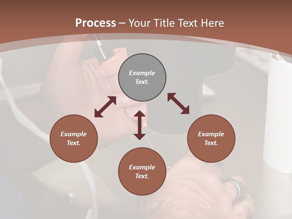 A Man Is Using A Microscope To Examine Something PowerPoint Template