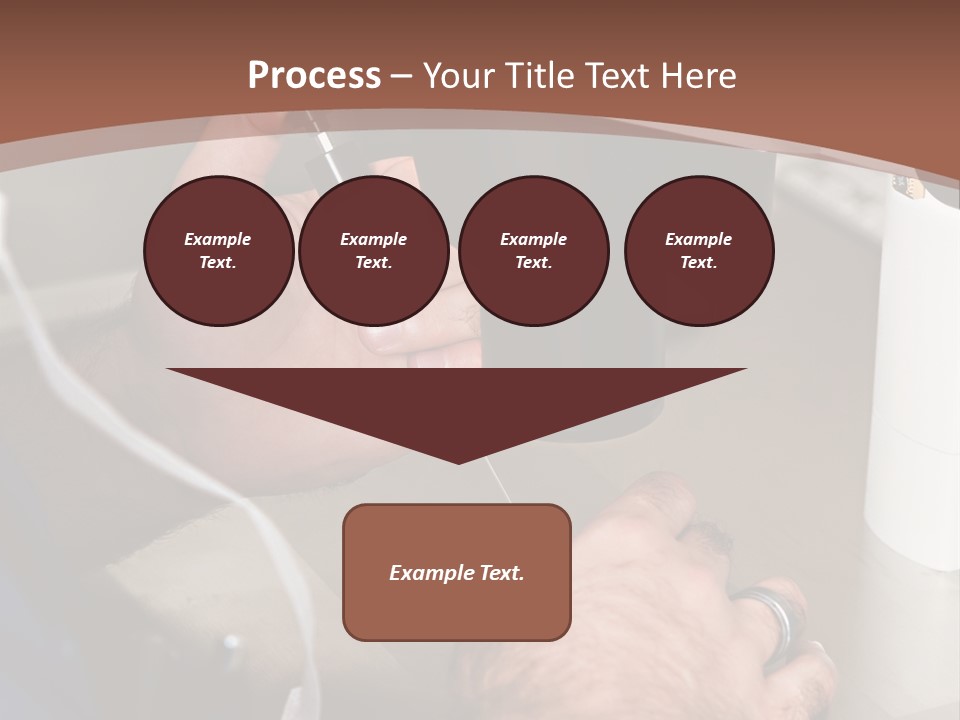 A Man Is Using A Microscope To Examine Something PowerPoint Template