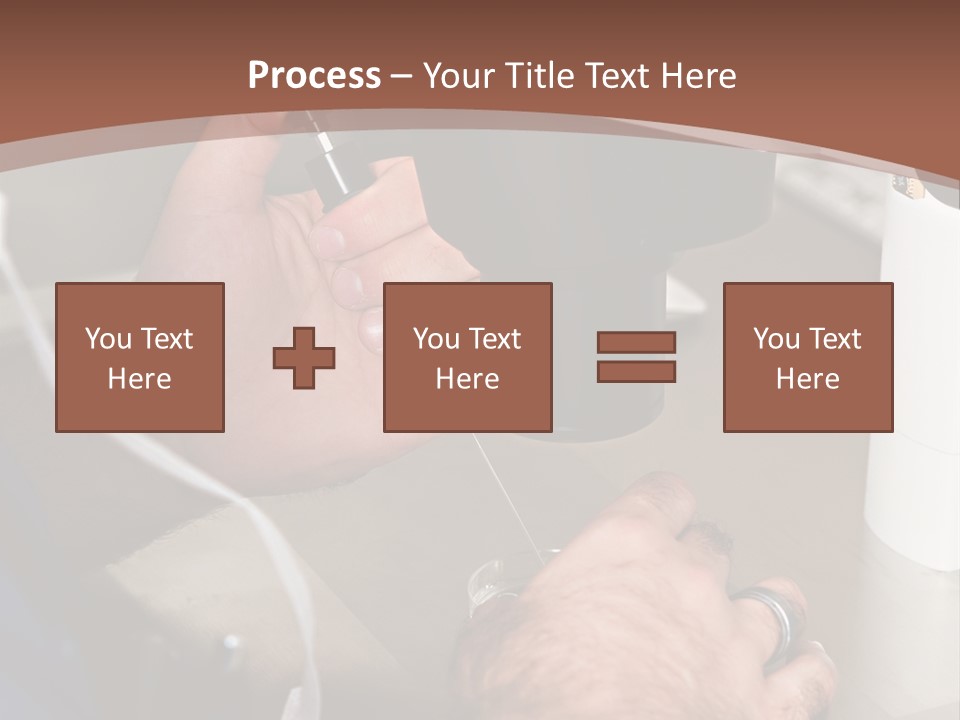 A Man Is Using A Microscope To Examine Something PowerPoint Template