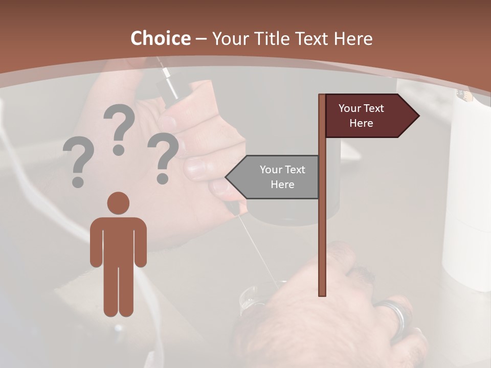 A Man Is Using A Microscope To Examine Something PowerPoint Template