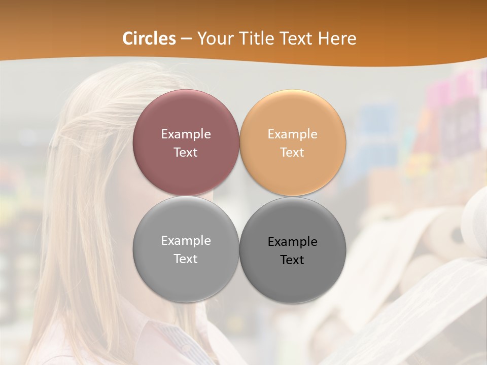A Woman Reading A Piece Of Paper In A Store PowerPoint Template