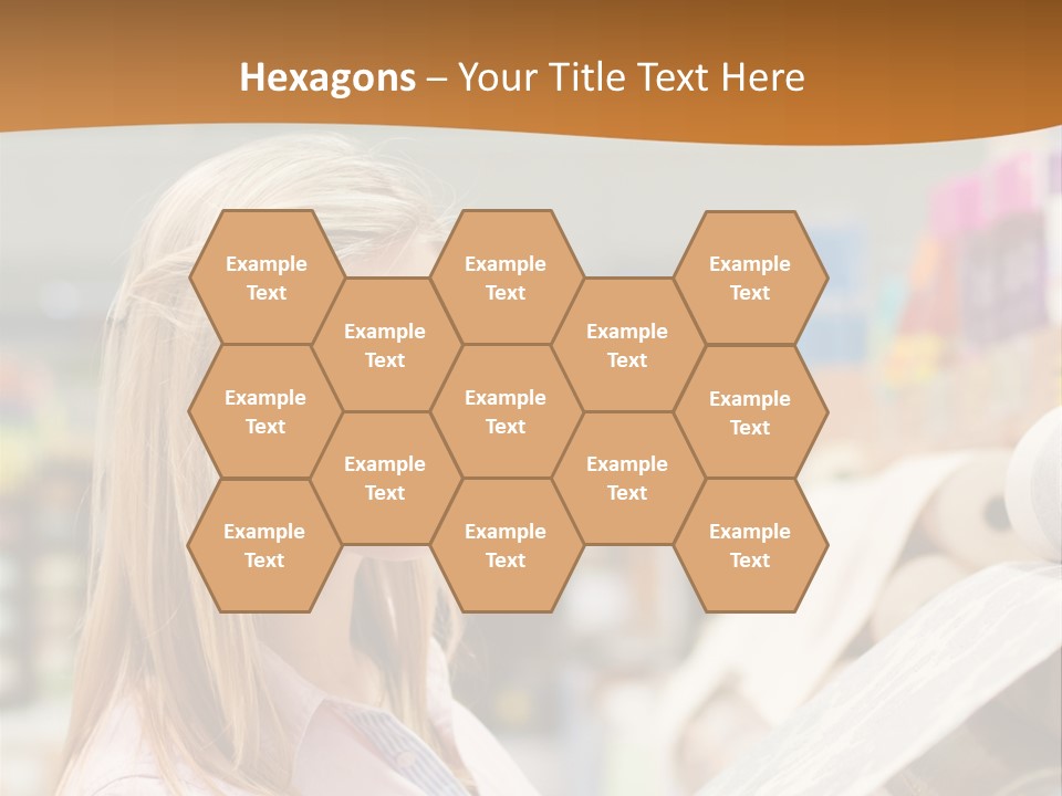 A Woman Reading A Piece Of Paper In A Store PowerPoint Template