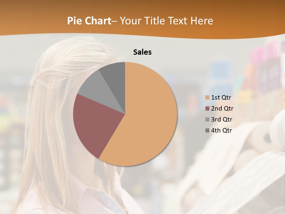 A Woman Reading A Piece Of Paper In A Store PowerPoint Template