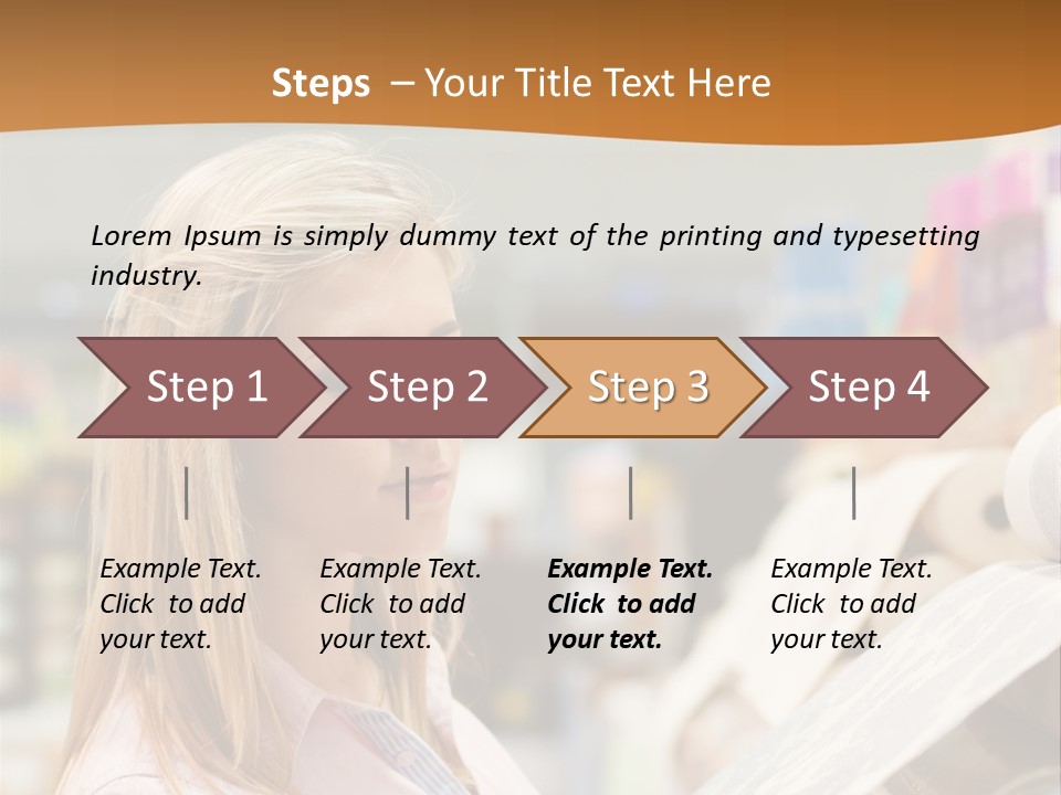 A Woman Reading A Piece Of Paper In A Store PowerPoint Template