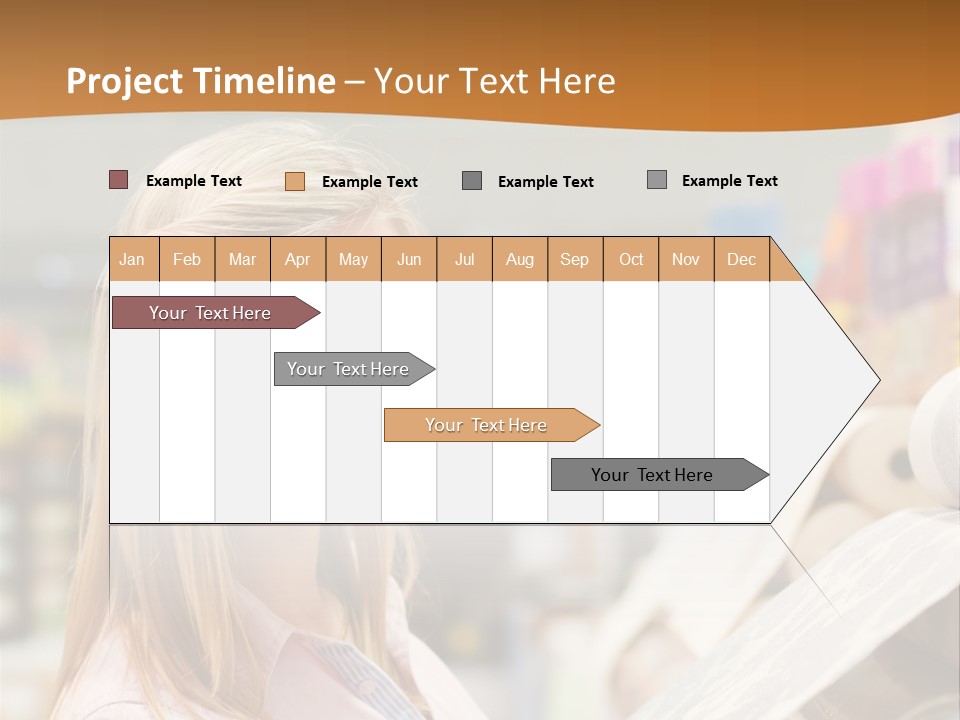 A Woman Reading A Piece Of Paper In A Store PowerPoint Template