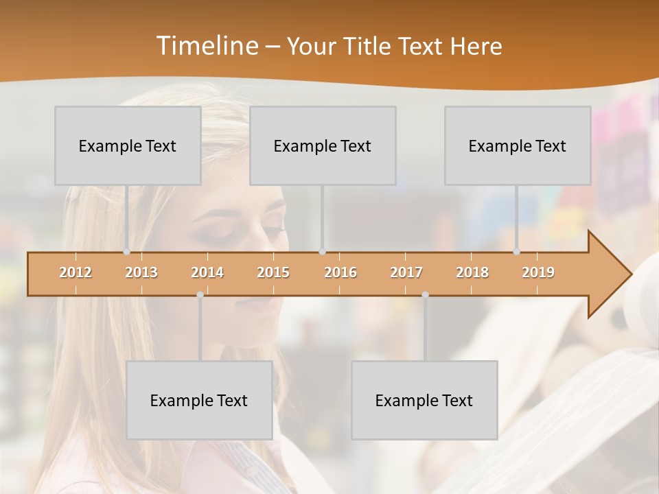 A Woman Reading A Piece Of Paper In A Store PowerPoint Template