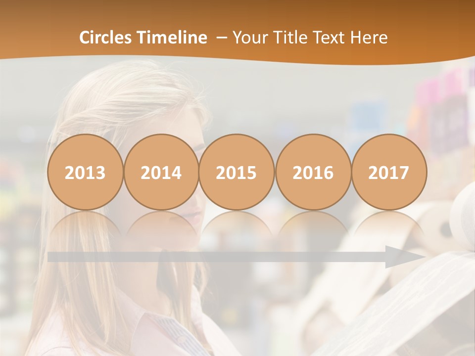 A Woman Reading A Piece Of Paper In A Store PowerPoint Template