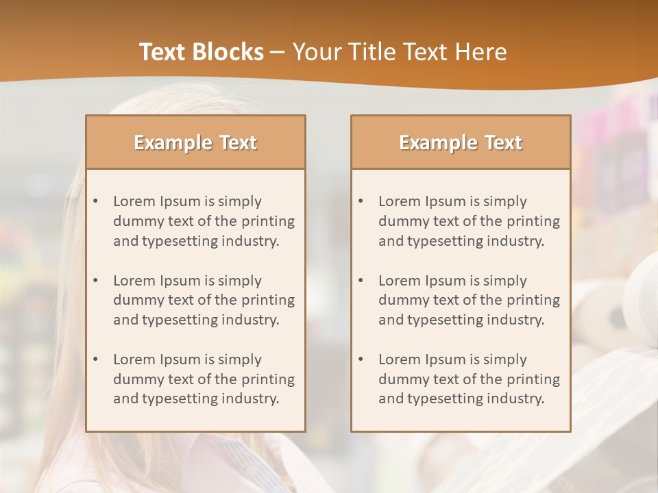 A Woman Reading A Piece Of Paper In A Store PowerPoint Template