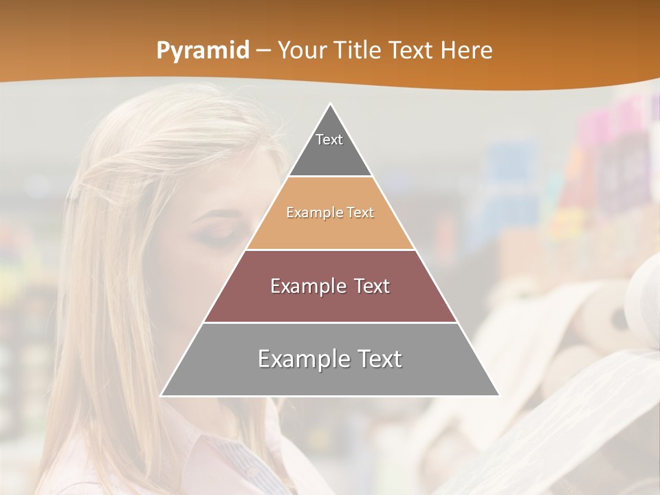 A Woman Reading A Piece Of Paper In A Store PowerPoint Template