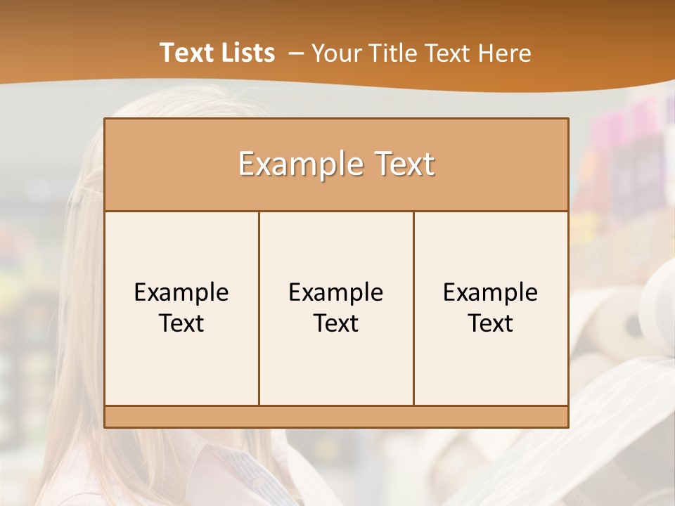 A Woman Reading A Piece Of Paper In A Store PowerPoint Template