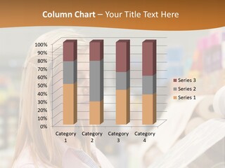 A Woman Reading A Piece Of Paper In A Store PowerPoint Template