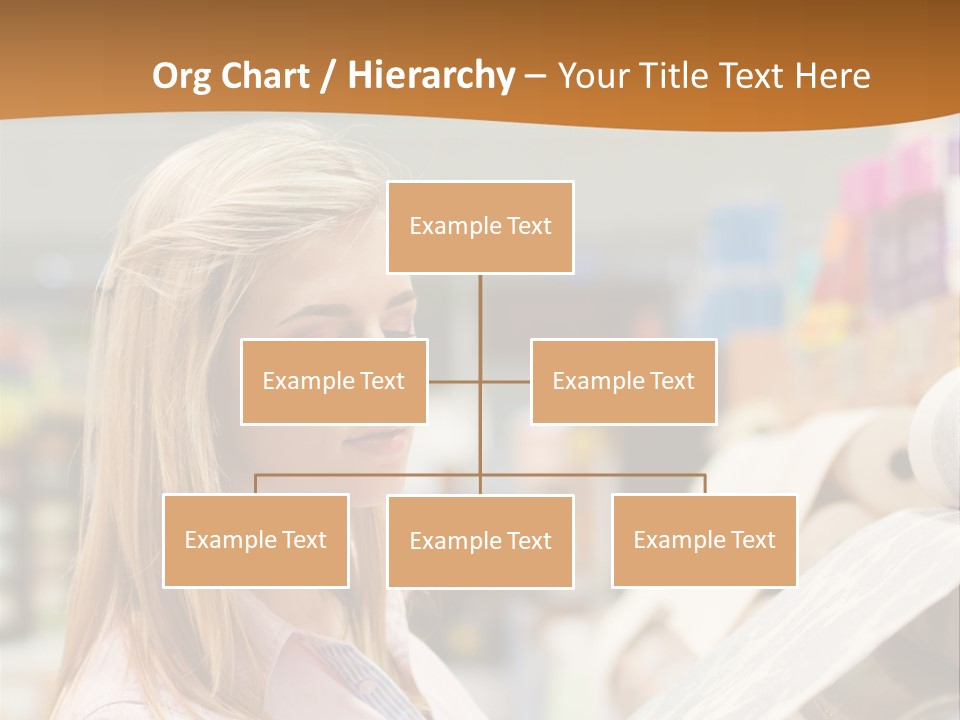A Woman Reading A Piece Of Paper In A Store PowerPoint Template