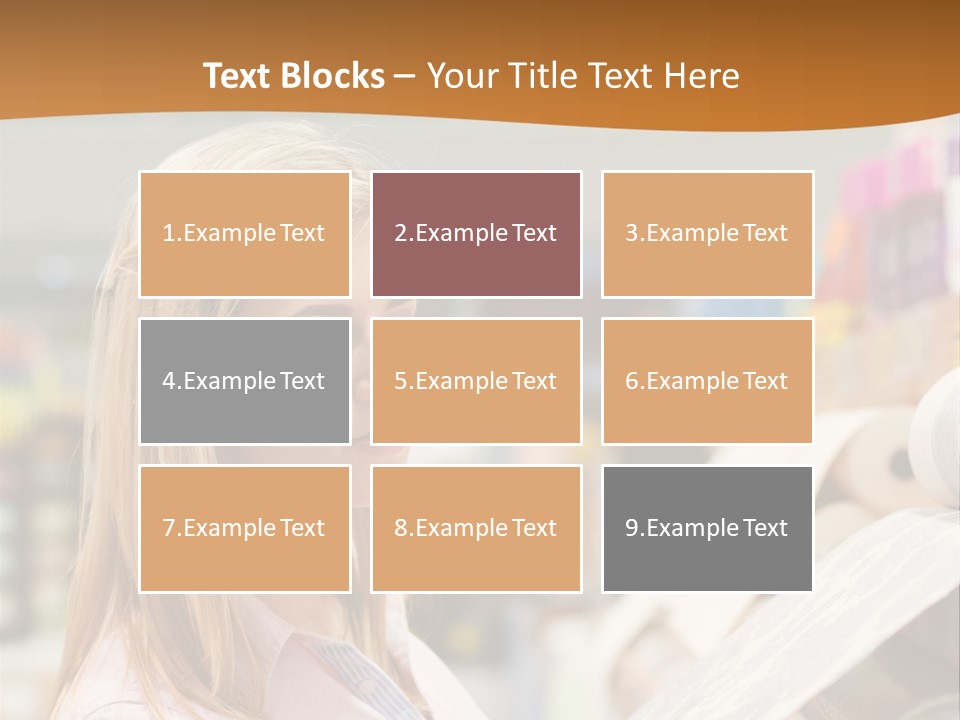 A Woman Reading A Piece Of Paper In A Store PowerPoint Template