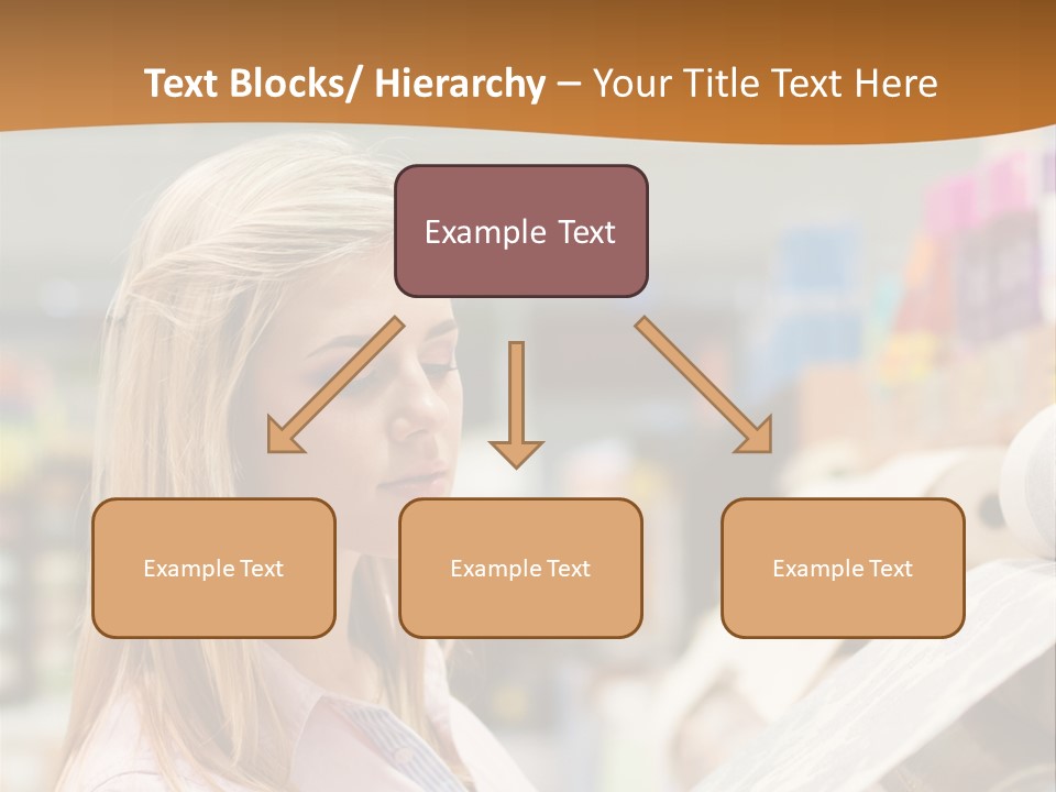 A Woman Reading A Piece Of Paper In A Store PowerPoint Template