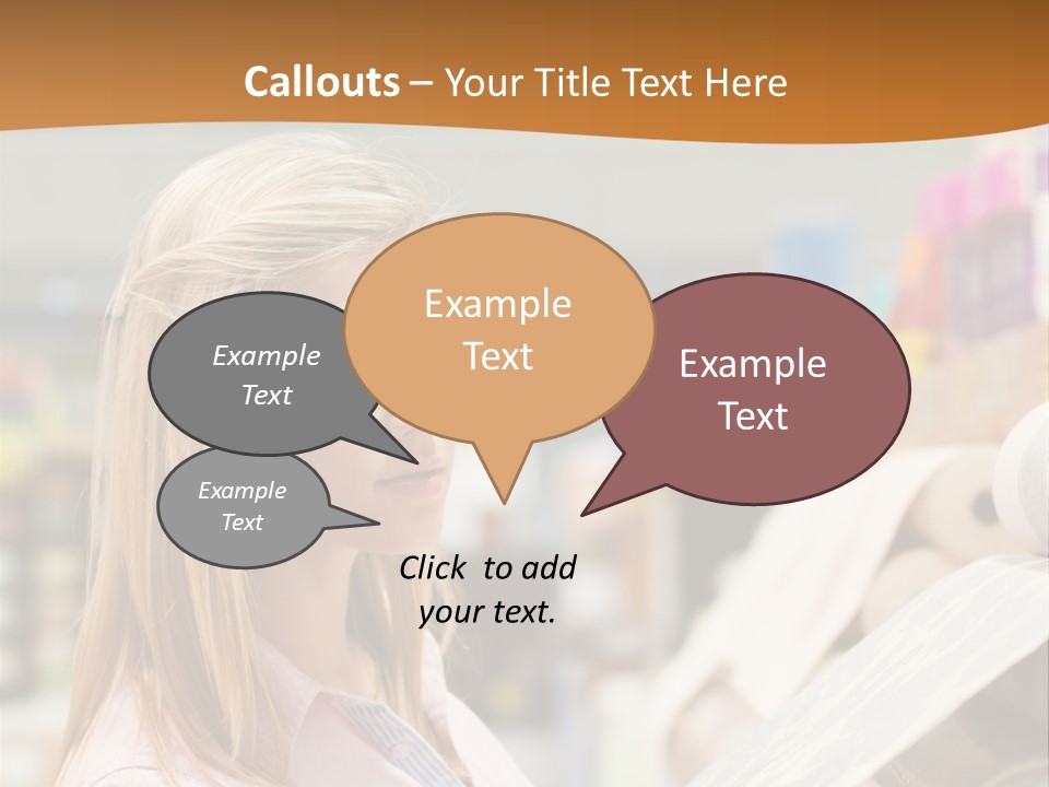 A Woman Reading A Piece Of Paper In A Store PowerPoint Template